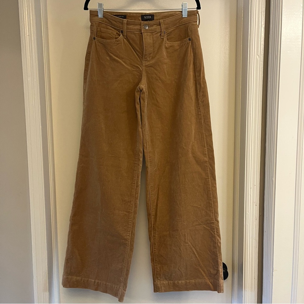 NYDJ - Teresa Wide Leg Corduroy Pants - size 4 - tan - Picture 2 of 6